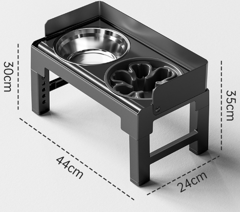 Elevated Pet Feeding Bowl Set for Dogs & Cats – Stainless Steel & ABS Stand