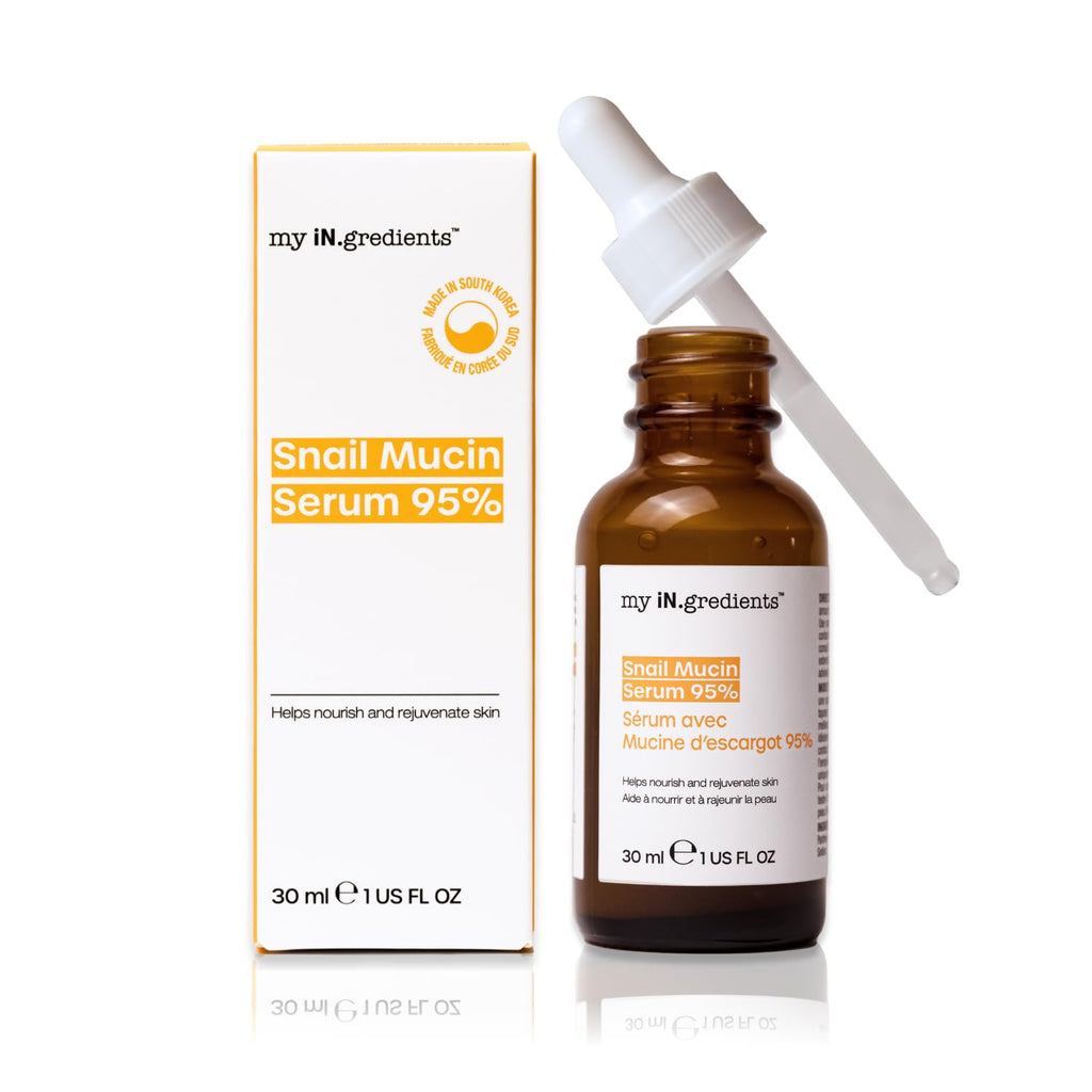 Masque Bar My Ingredients Snail Mucin Serum 95% - Hydrating Serum for Face Lightweight Skin Perfecting Treatment Formulated to Hydrate Repair and Rapidly Absorb into Your Skin - 1 fl.oz (30 ml)
