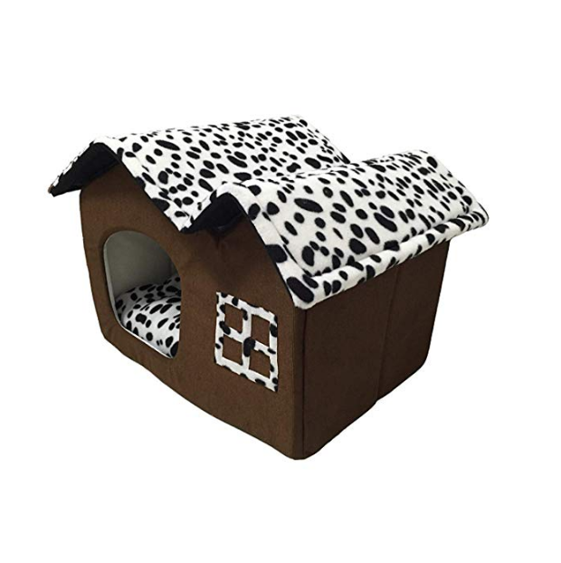 Double Top Pet House for Cats & Dogs – Cozy Indoor Hideaway