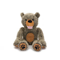 Fabdog Floppy Grizzly Bear Brown Dog Toy – Multi-Squeaker Plush, Small & Large