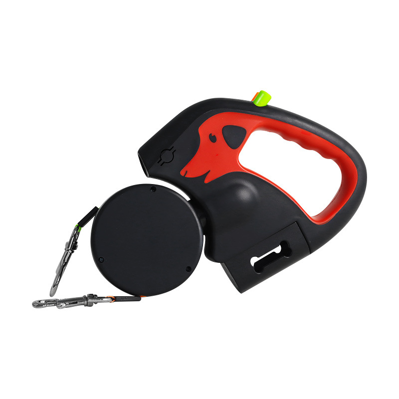 Dual Retractable Dog Leash — Walk 2 Dogs at Once, 4 Colors, Tangle-Free (Bags & Boxed)