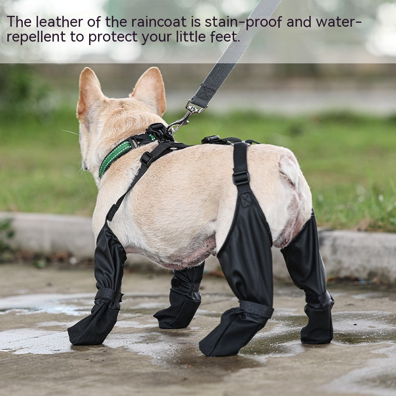 Waterproof Dog Boots — Anti-Slip, Adjustable, Breathable, Sizes S–XXL (Set of 4)