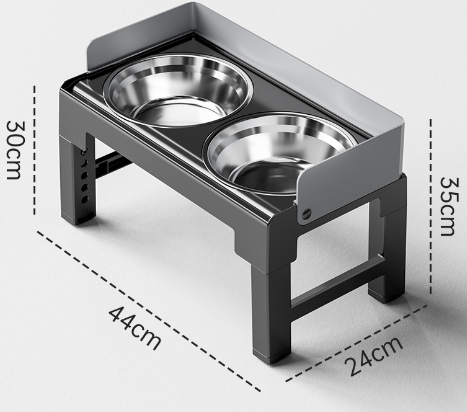 Elevated Pet Feeding Bowl Set for Dogs & Cats – Stainless Steel & ABS Stand