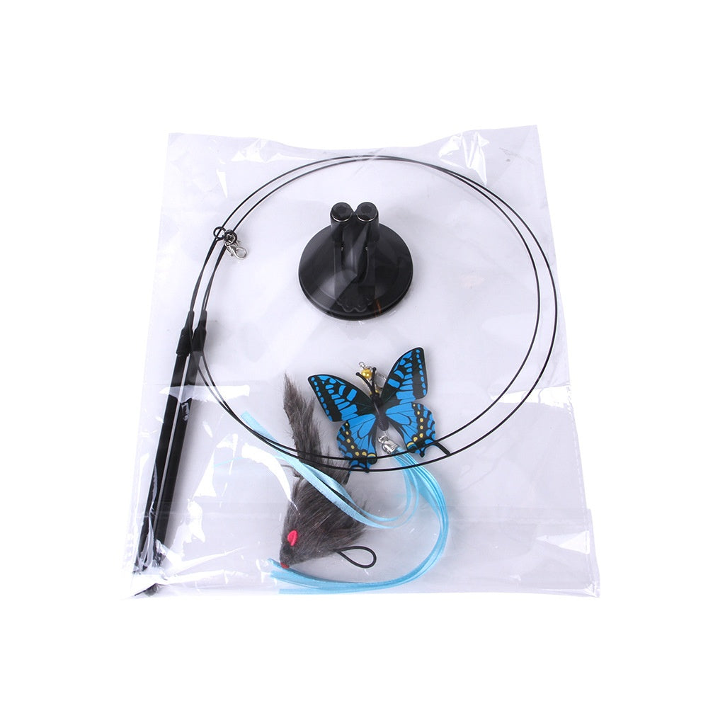 Cat Suction Cup Teaser Toy — Interactive Self-Play, 9 Styles (Butterfly, Dragonfly & More)