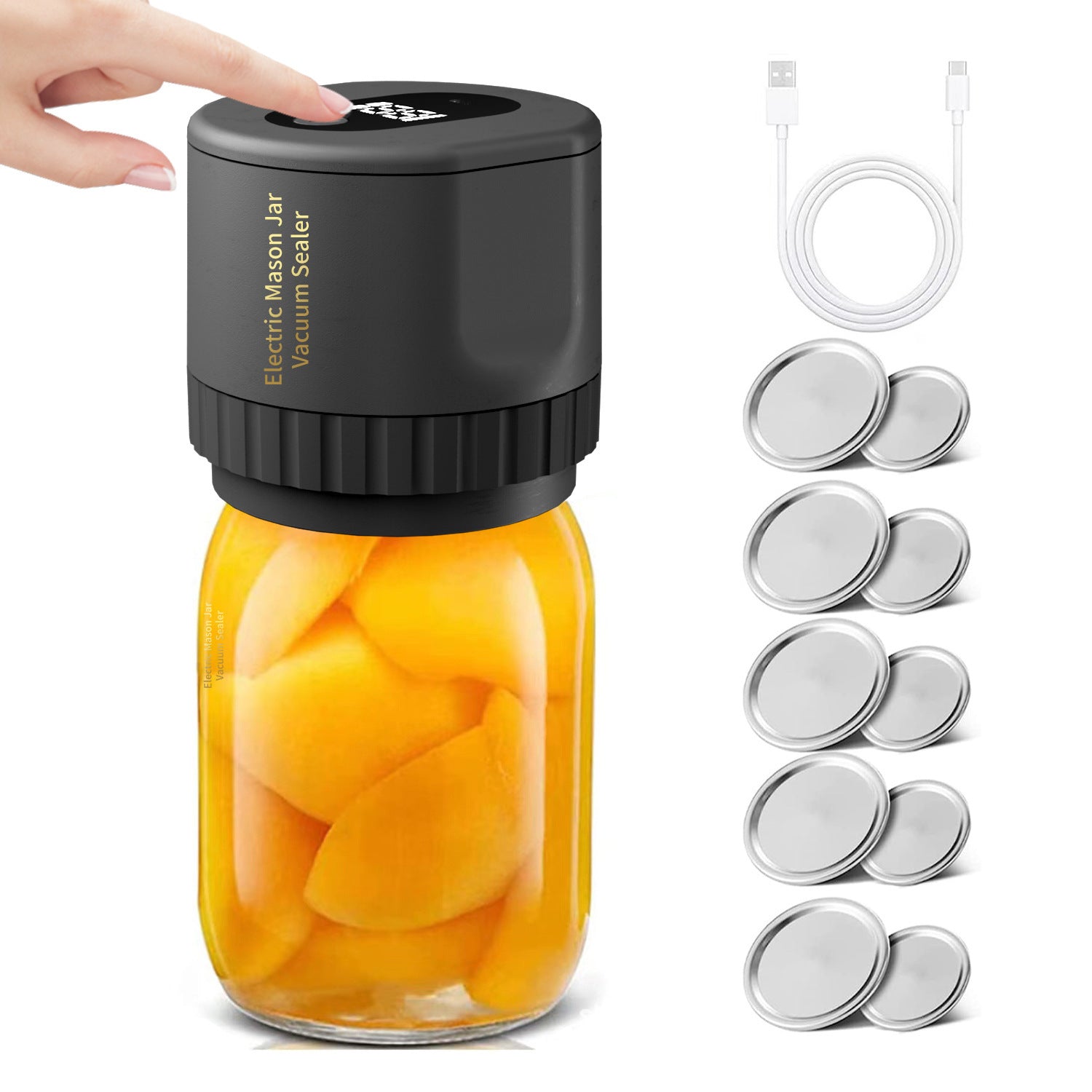Electric Mason Jar Vacuum Sealer for Food Preservation