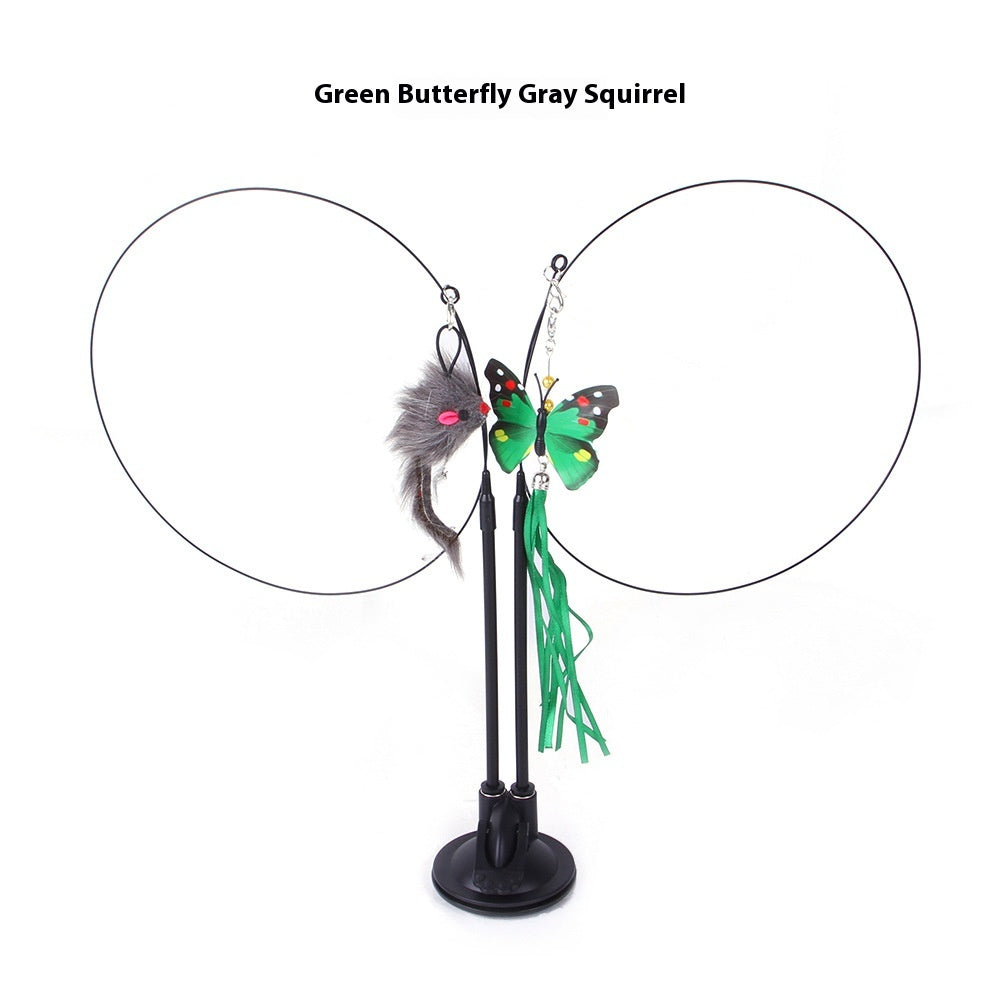 Cat Suction Cup Teaser Toy — Interactive Self-Play, 9 Styles (Butterfly, Dragonfly & More)