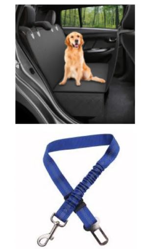 Waterproof Dog Car Seat Cover — Anti-Slip, Mesh Window, Fits Most Vehicles (8 Styles)