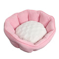 Hooded Shell-Shaped Cat Bed – Semi-Enclosed Plush Nest for Cats & Small Dogs
