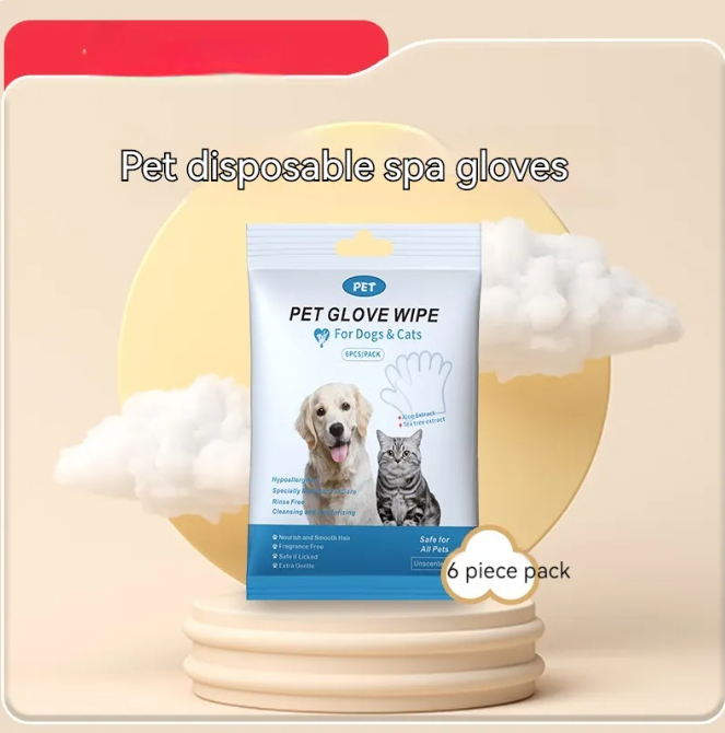 Pet Cleaning Gloves & Wipes — Disposable Grooming Essentials for Dogs & Cats (9 Types)