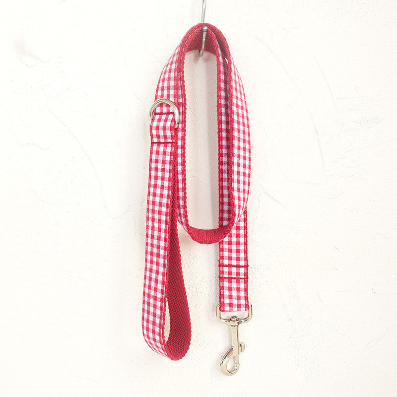 MUTTCO Pet Bowtie Collar and Leash Set (Plaid)