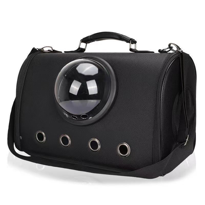 Transparent PU Rainproof Pet Carrier Bag – Portable Go-Out Bag for Cats & Dogs