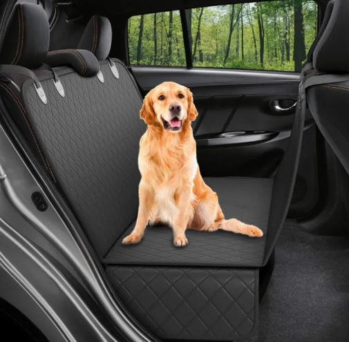 Waterproof Dog Car Seat Cover — Anti-Slip, Mesh Window, Fits Most Vehicles (8 Styles)