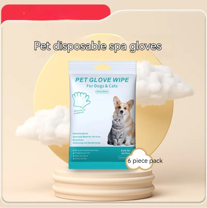Pet Cleaning Gloves & Wipes — Disposable Grooming Essentials for Dogs & Cats (9 Types)