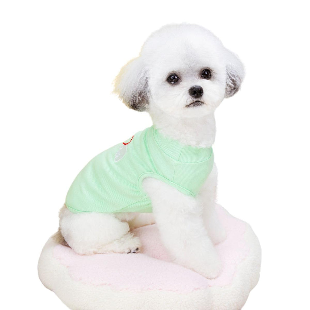 Summer Heart Print Dog T-Shirt – Soft Breathable Cotton