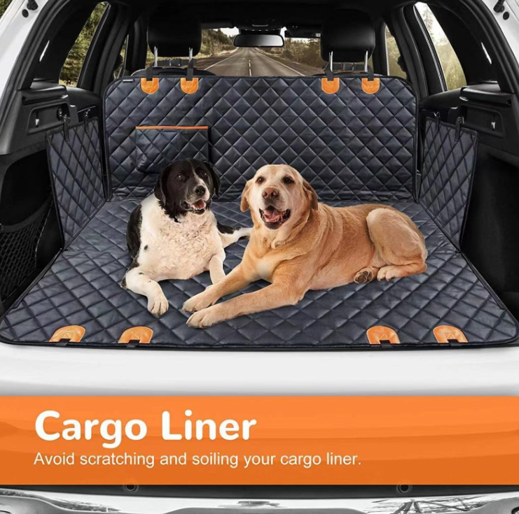 Waterproof Pet Car Seat Cover – 54x58in, Non-Slip, with Storage Pocket