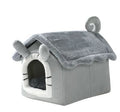Plush Pet Nest Bed – Cozy Coral Fleece Cave Bed for Cats & Small Dogs