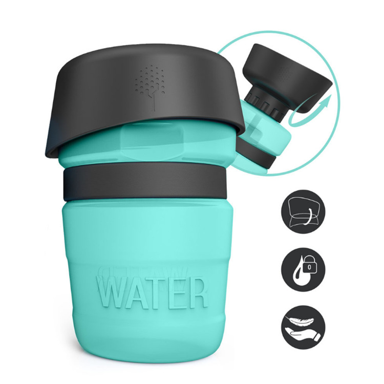 Portable Dog Water Bottle — Leak-Proof, BPA-Free, 520ml & 600ml (3 Colors)